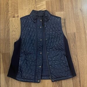 Talbots Petite Navy Quilted Vest
